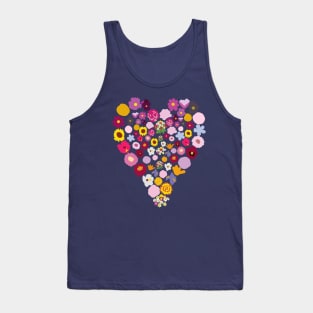 Floral Heart of Flowers Abstract Mothers Day Tank Top